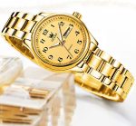 Business Women Watches Day Date,Woman Watches with Silver Gold Stainless Steel,Fashion Luminous Ladies Watches with Black/White Dial,Roman Numeral Womens Watches,Small Face Waterproof Ladies Watches - Image 5